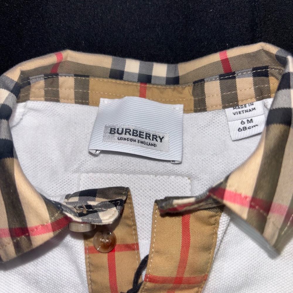 6 month Burberry Collar shirt baby